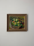 Frank Brokenshaw Still Life Oil Painting | Signed Pears in Basket | Original