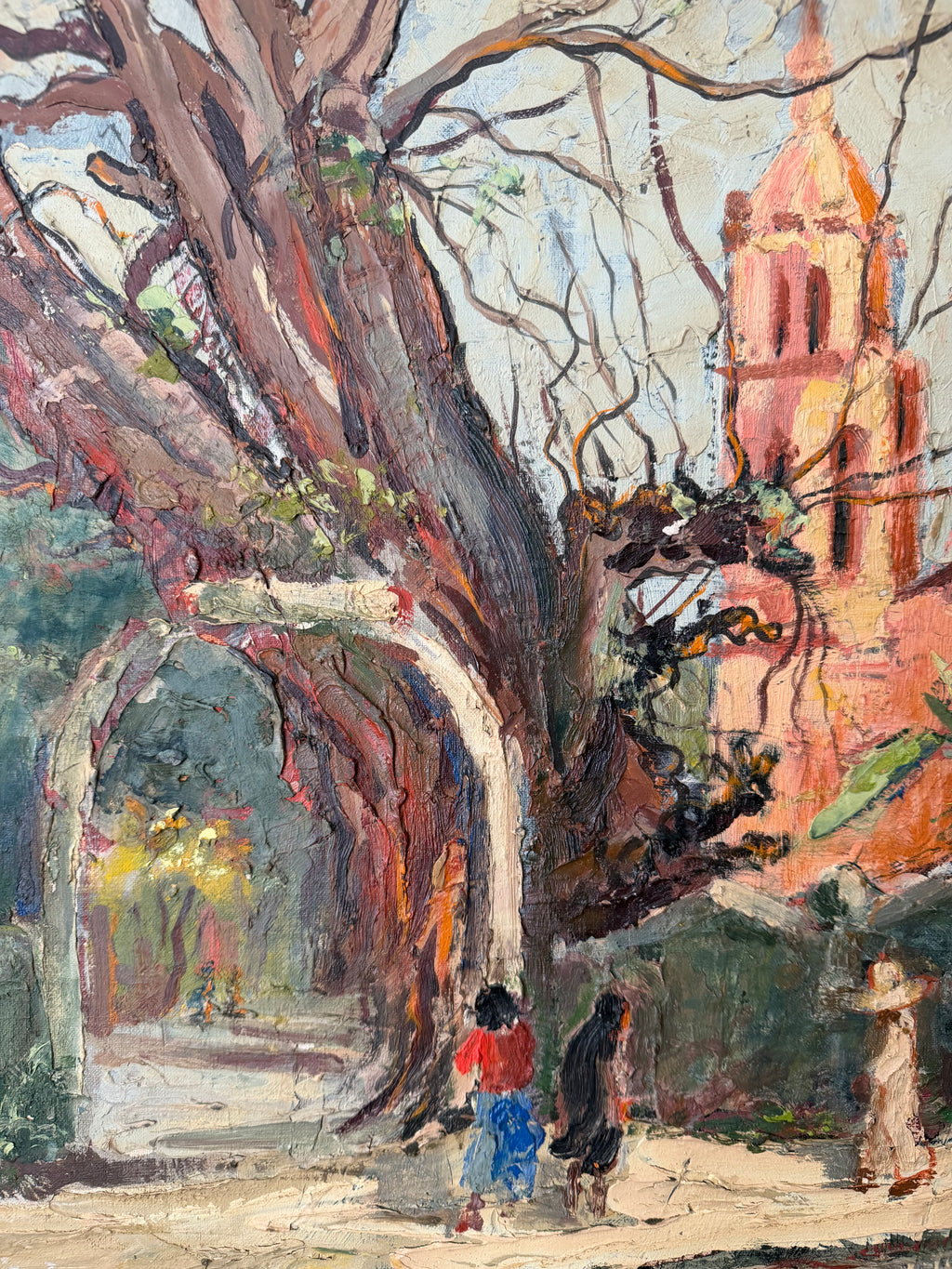 Jean Schweckler Oil Painting | Mexican Mission Landscape | Signed Original