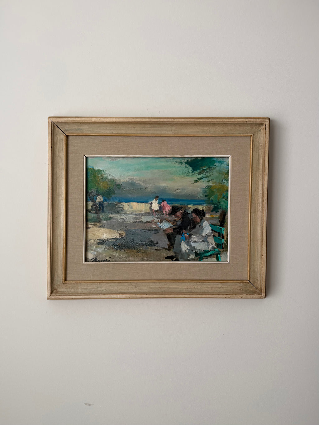 Original Italian Impressionist Oil Painting | Antignano, Livorno Coastal Scene | Florence Gallery Provenance