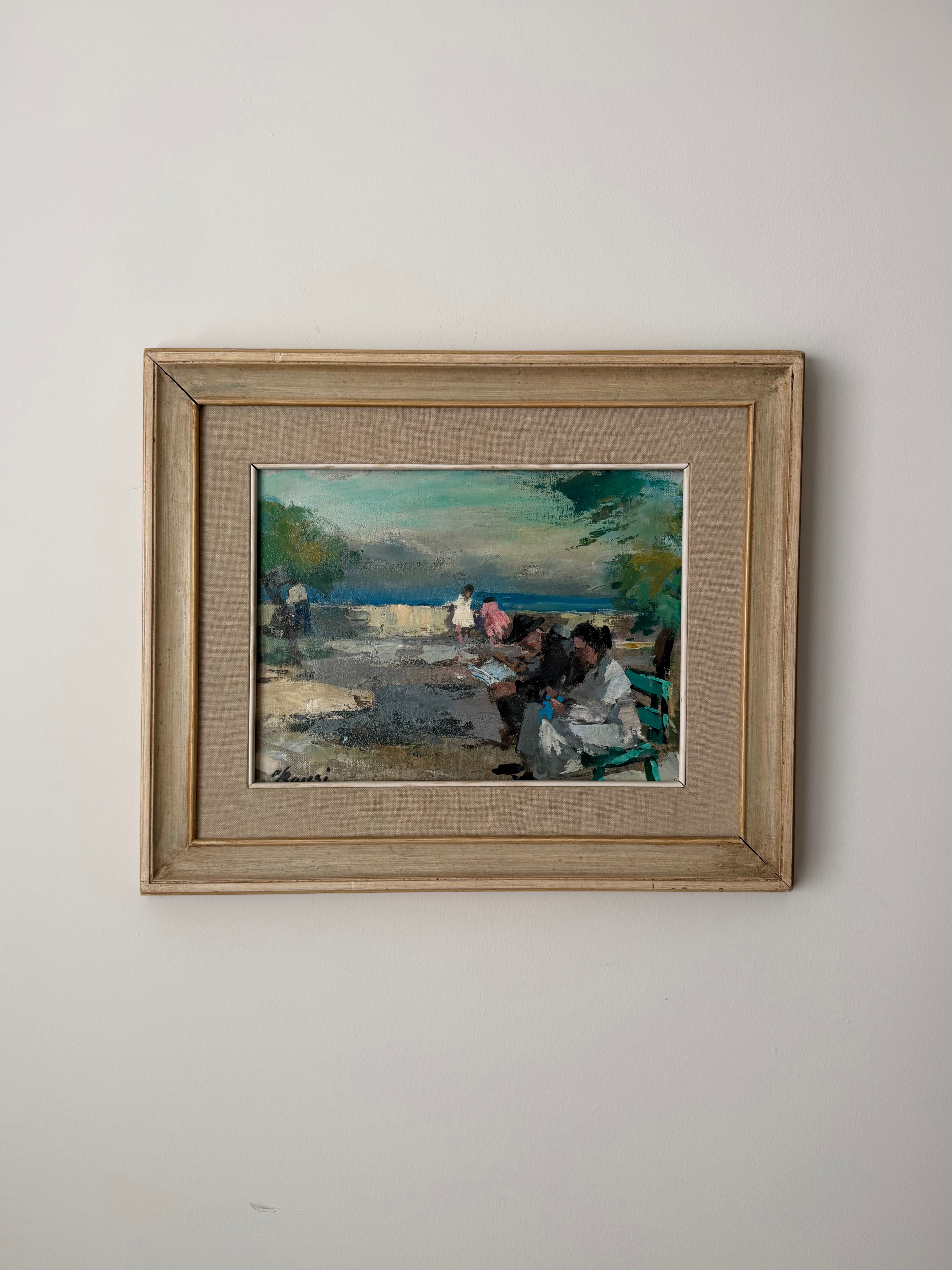 Original Italian Impressionist Oil Painting | Antignano, Livorno Coastal Scene | Florence Gallery Provenance