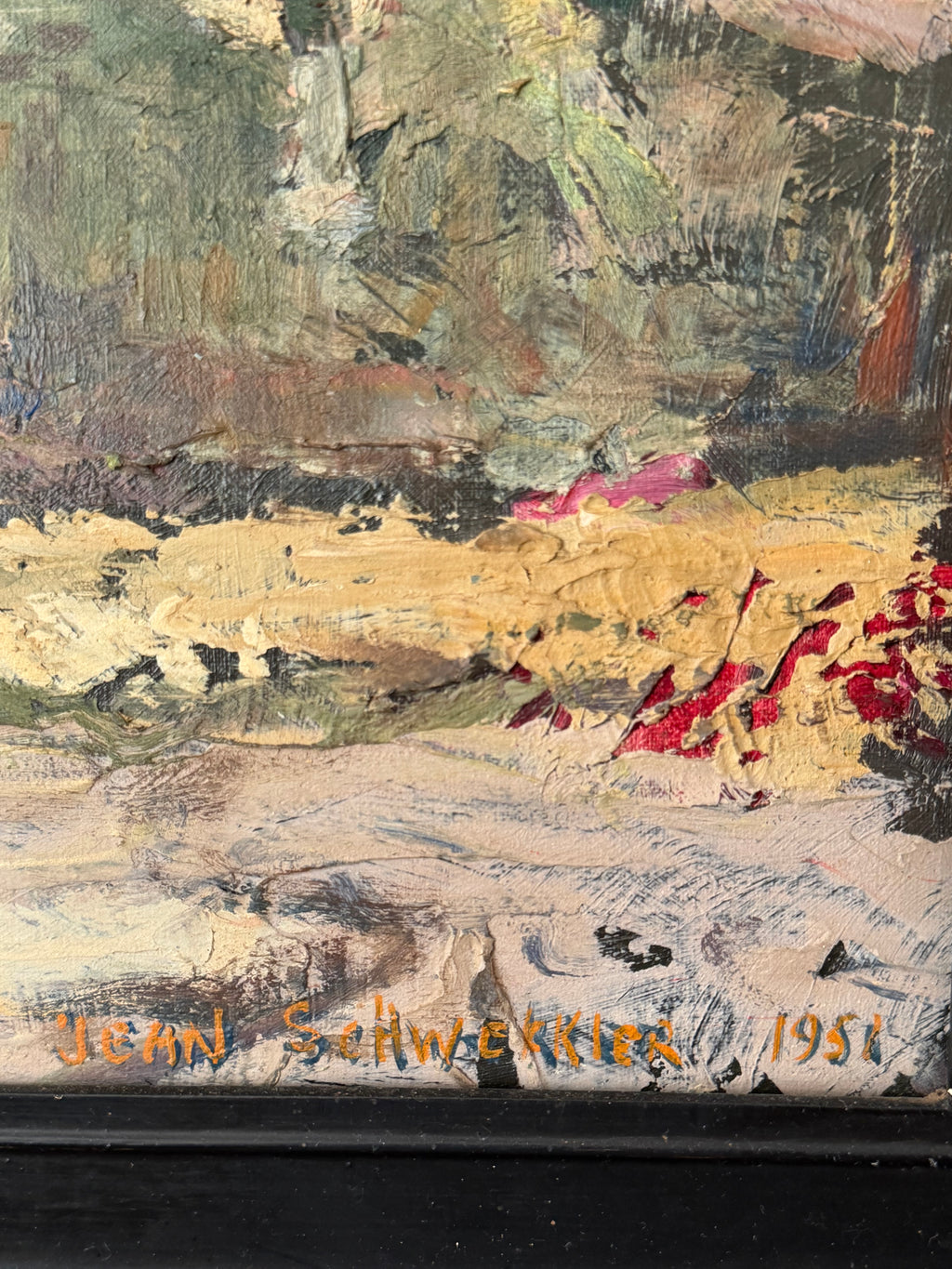 Jean Schweckler Oil Painting | Mexican Mission Landscape | Signed Original