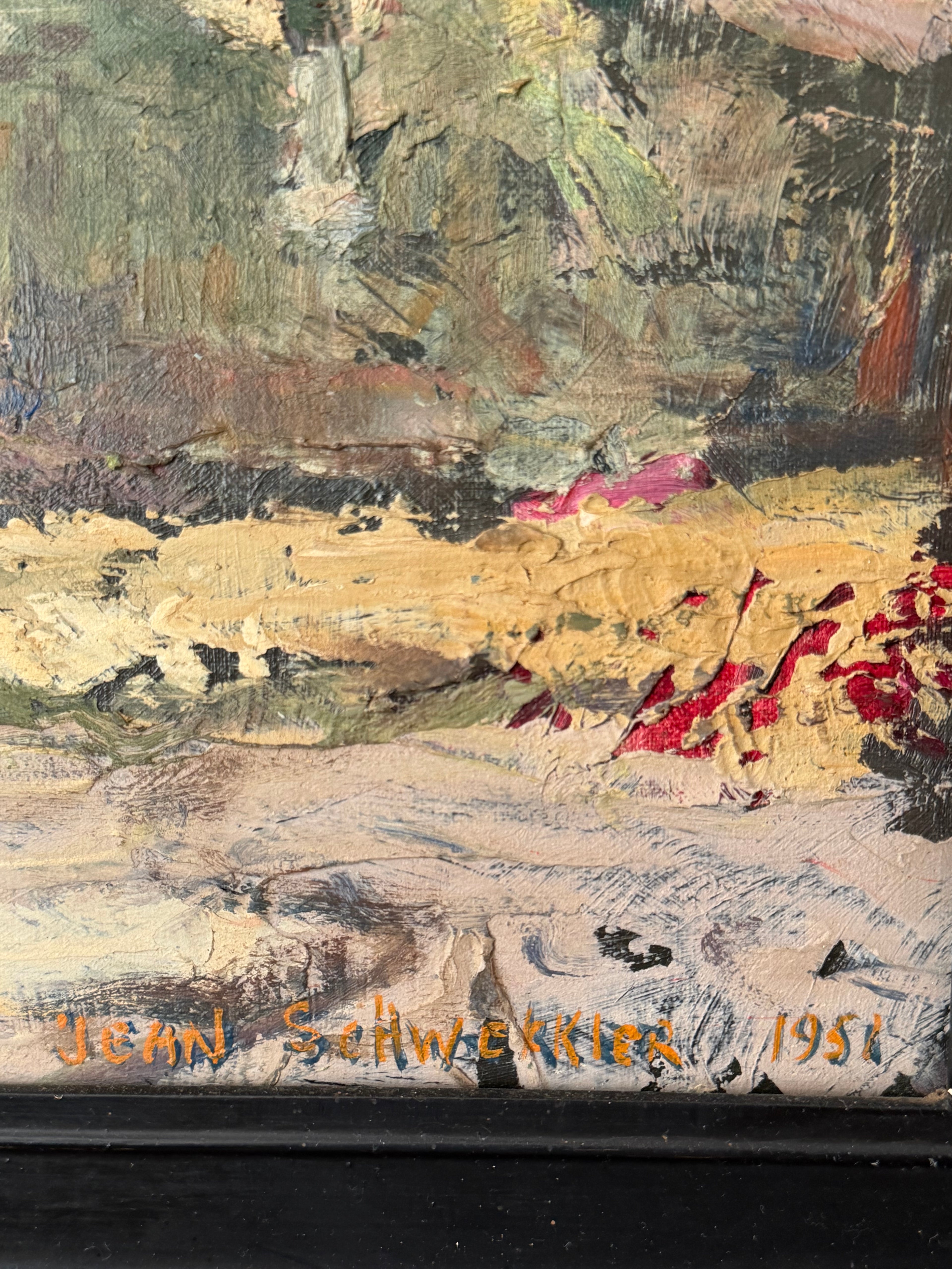 Jean Schweckler Oil Painting | Mexican Mission Landscape | Signed Original