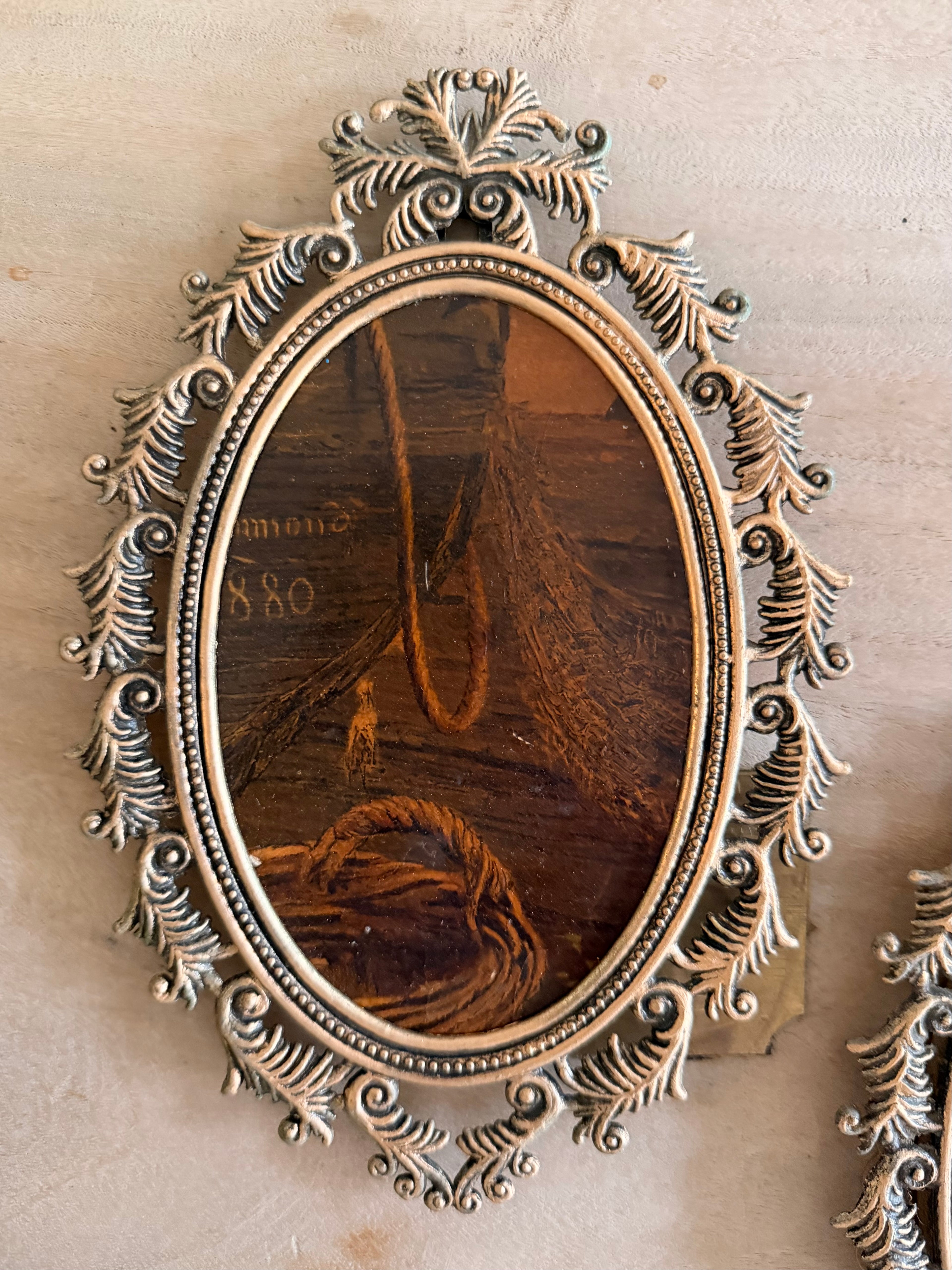 European Oil Fragment Pair c.1880