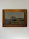 Olaf Viggo Langer (German, b.1860) Pastoral Landscape Oil Painting on Canvas