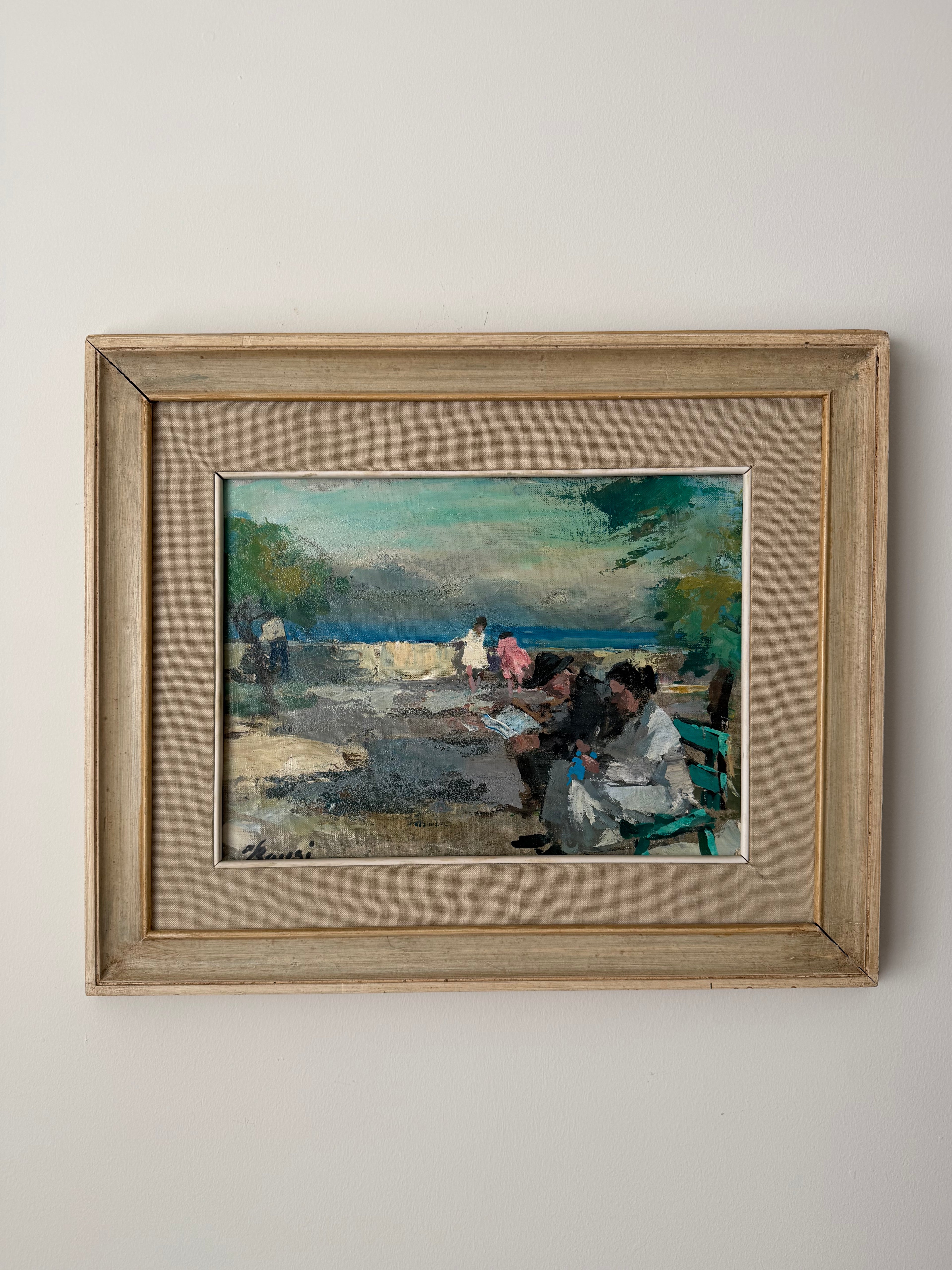 Original Italian Impressionist Oil Painting | Antignano, Livorno Coastal Scene | Florence Gallery Provenance