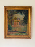 Roman Temple by Harry Wertz, an antique landscape painting displayed in a gilt frame