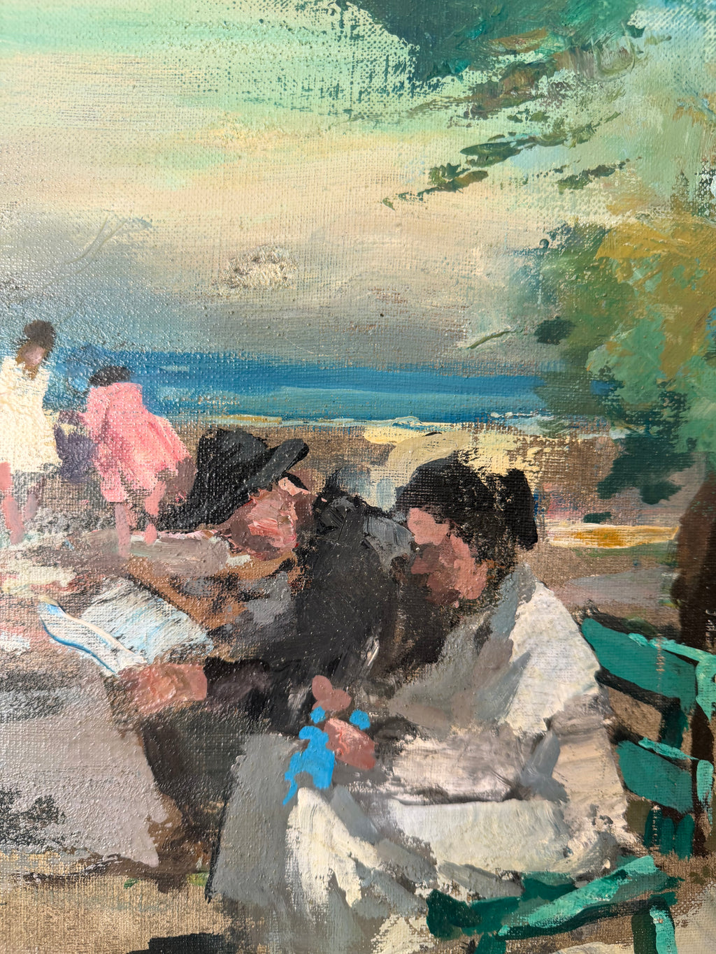 Original Italian Impressionist Oil Painting | Antignano, Livorno Coastal Scene | Florence Gallery Provenance