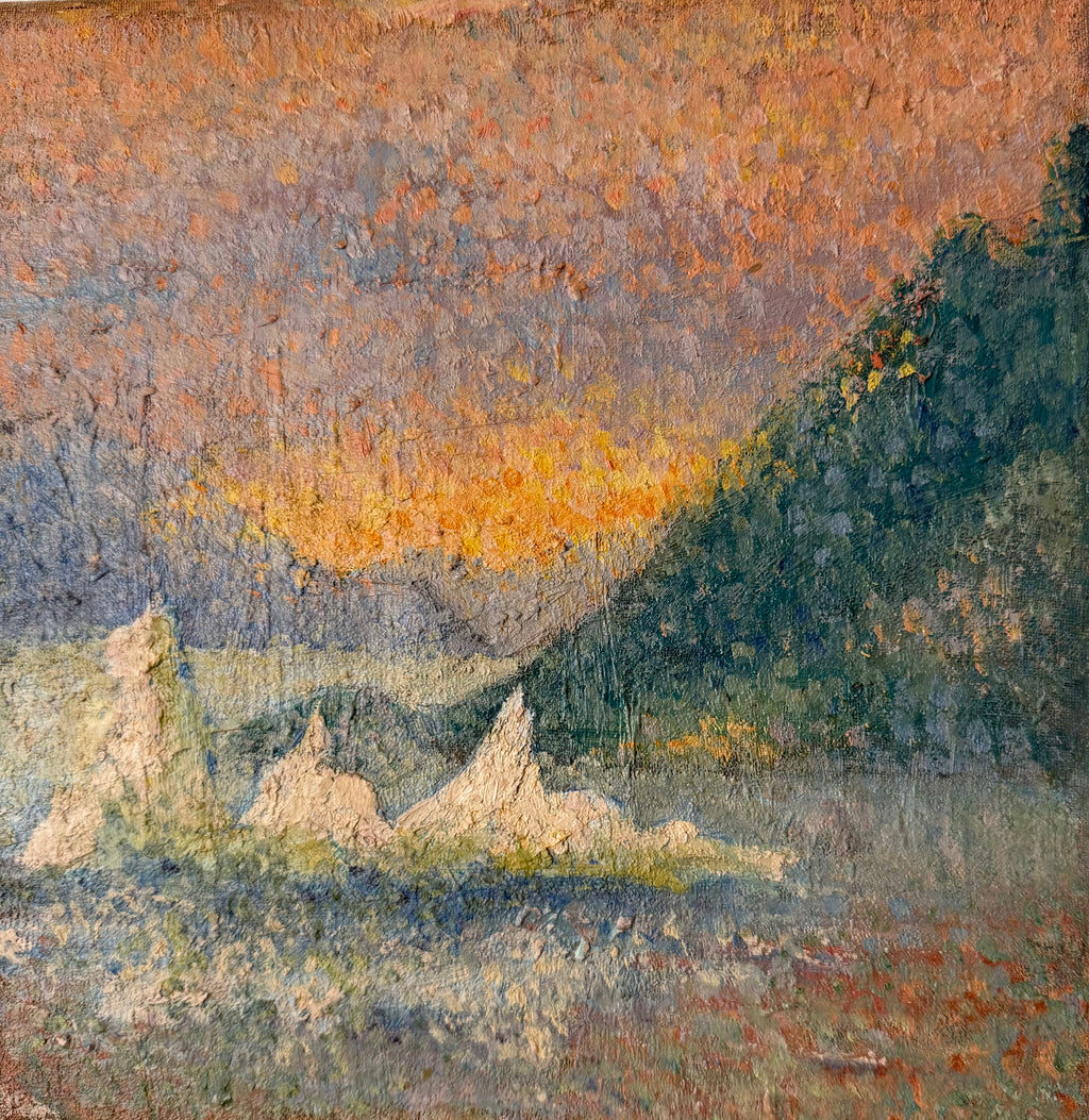 Vintage South American Impressionist Oil Painting | Coastal Landscape | Original