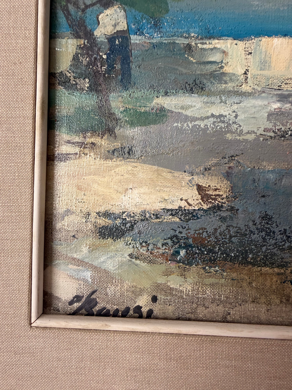 Original Italian Impressionist Oil Painting | Antignano, Livorno Coastal Scene | Florence Gallery Provenance
