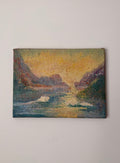 Vintage Impressionist Oil Painting | Luminous River Landscape | Dated 1937